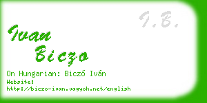 ivan biczo business card